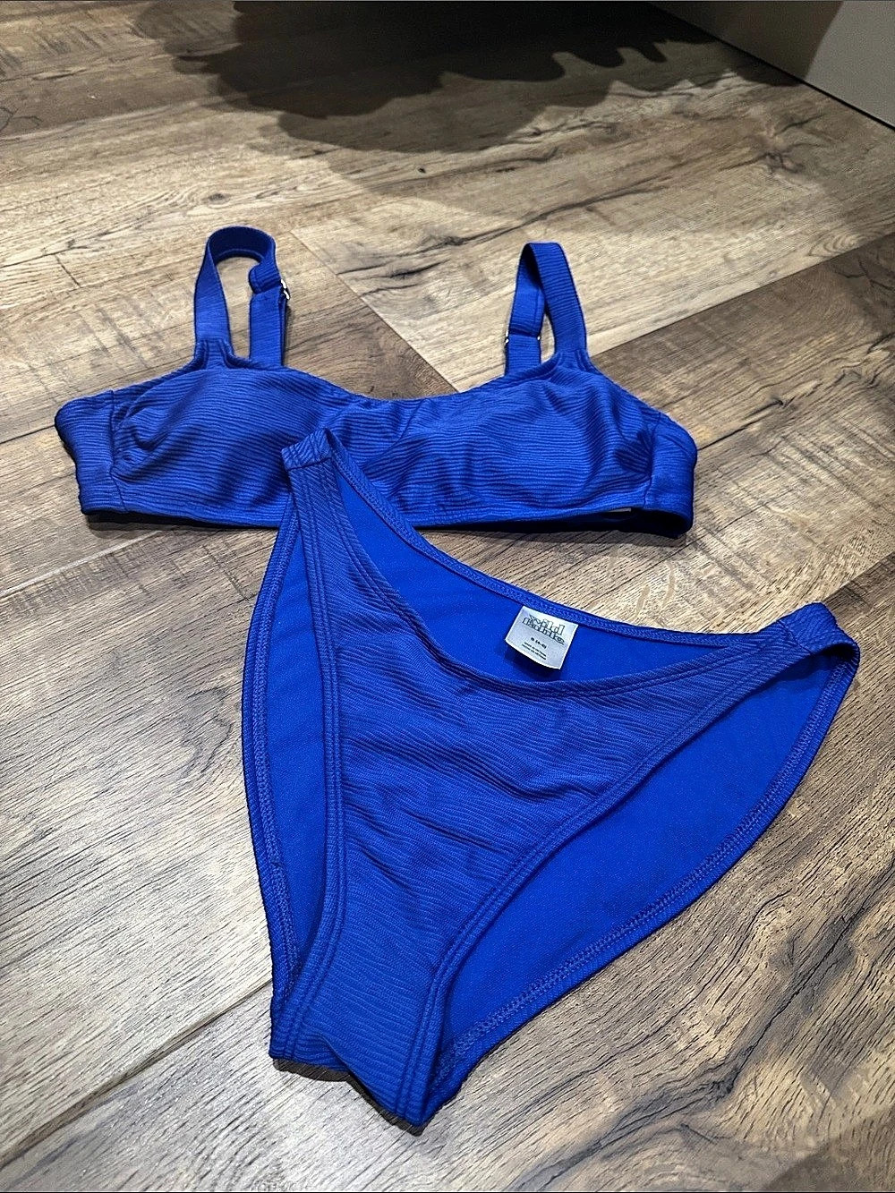 Wild Fable Ribbed Bikini Set Blue Size Small/Medium
